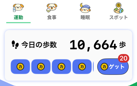 カルティポイント　歩数